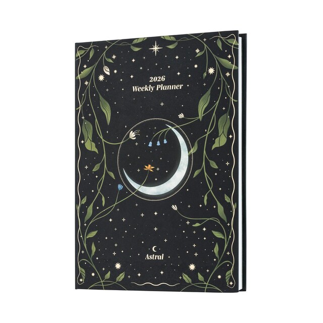 Imagen 0 de Agenda escolar 2025/2026 semana vista A5 con lomo 17 meses Astral Erik negro