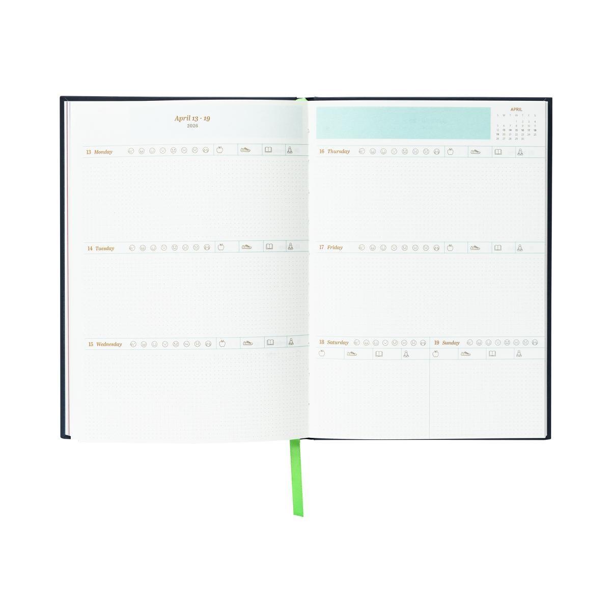 Agenda escolar 2025/2026 semana vista A5 con lomo 17 meses Frida Kahlo Erik morado Morado / Verde-2