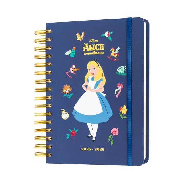 Imagen 0 de Agenda escolar 2025/2026 día página A5 12 meses Disney Alicia en el Pais de las Maravillas Erik azul