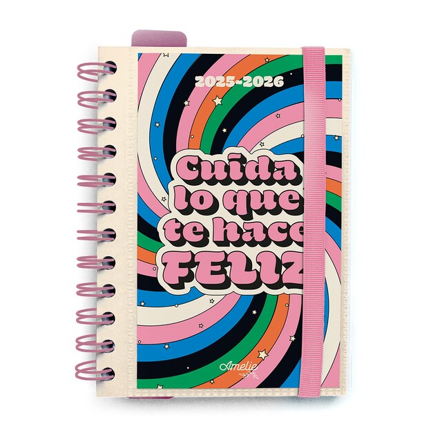 Imagen 0 de Agenda escolar 2025/2026 día página S 11 meses Amelie Kalenda rosa