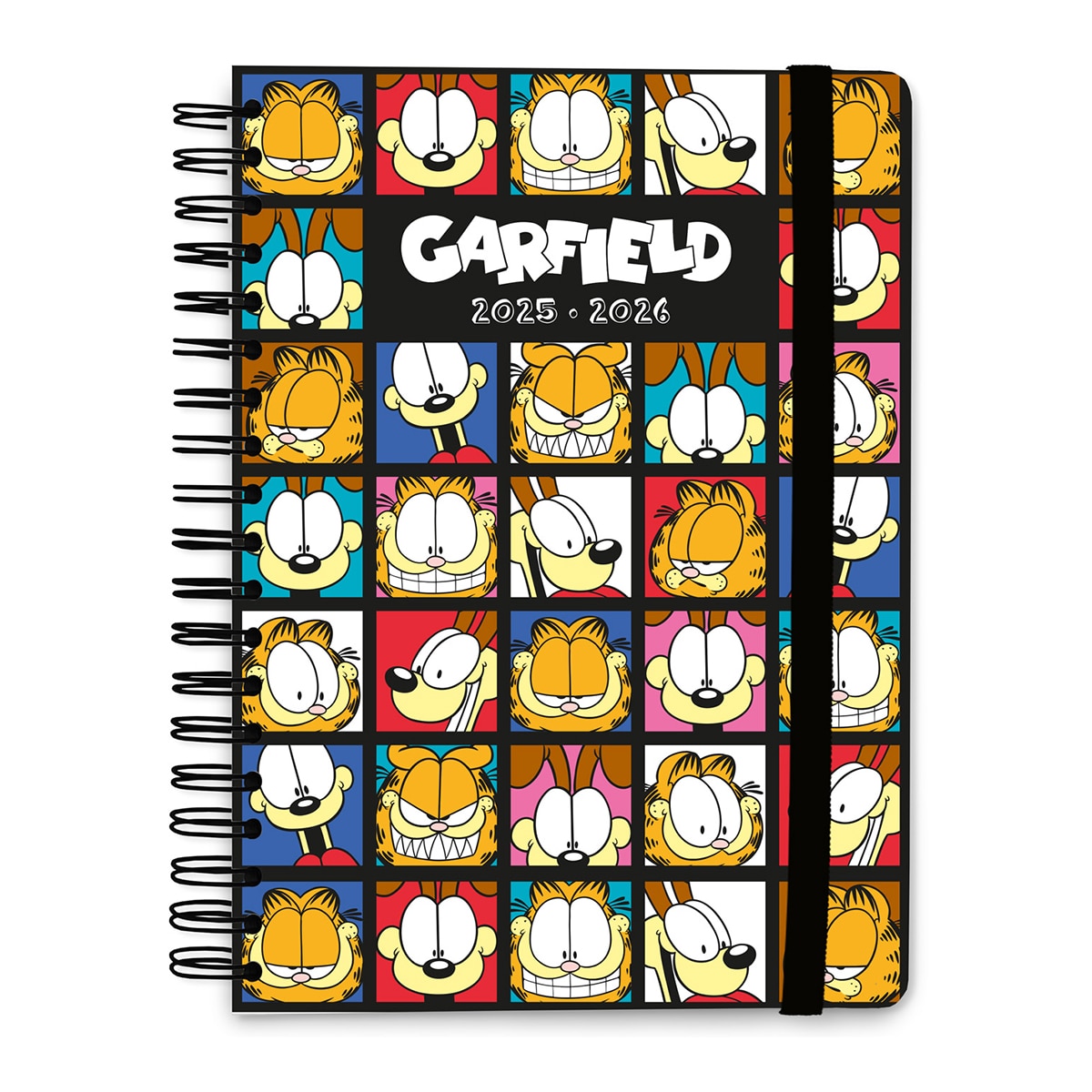 Imagem 0 de Agenda Escolar 2025/2026 Vista Semanal A5 12 Meses Garfield Kalenda - Preto