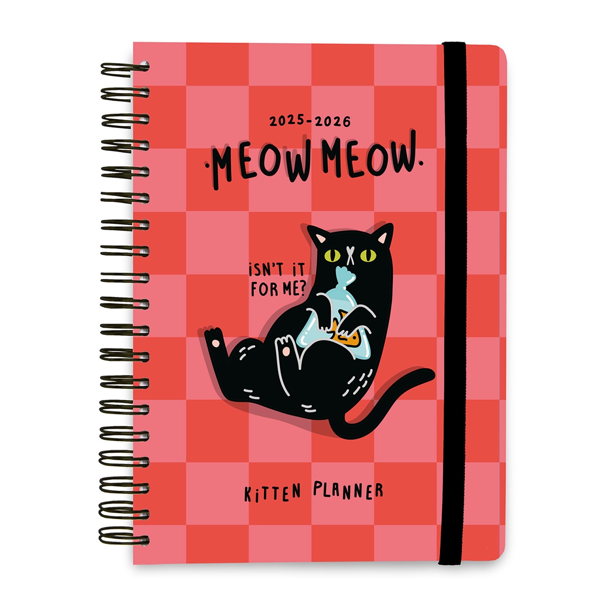 Imagem 0 de Agenda Escolar 2025/2026 Vista Semanal A5 12 Meses Meow Meow Kalenda - Vermelho