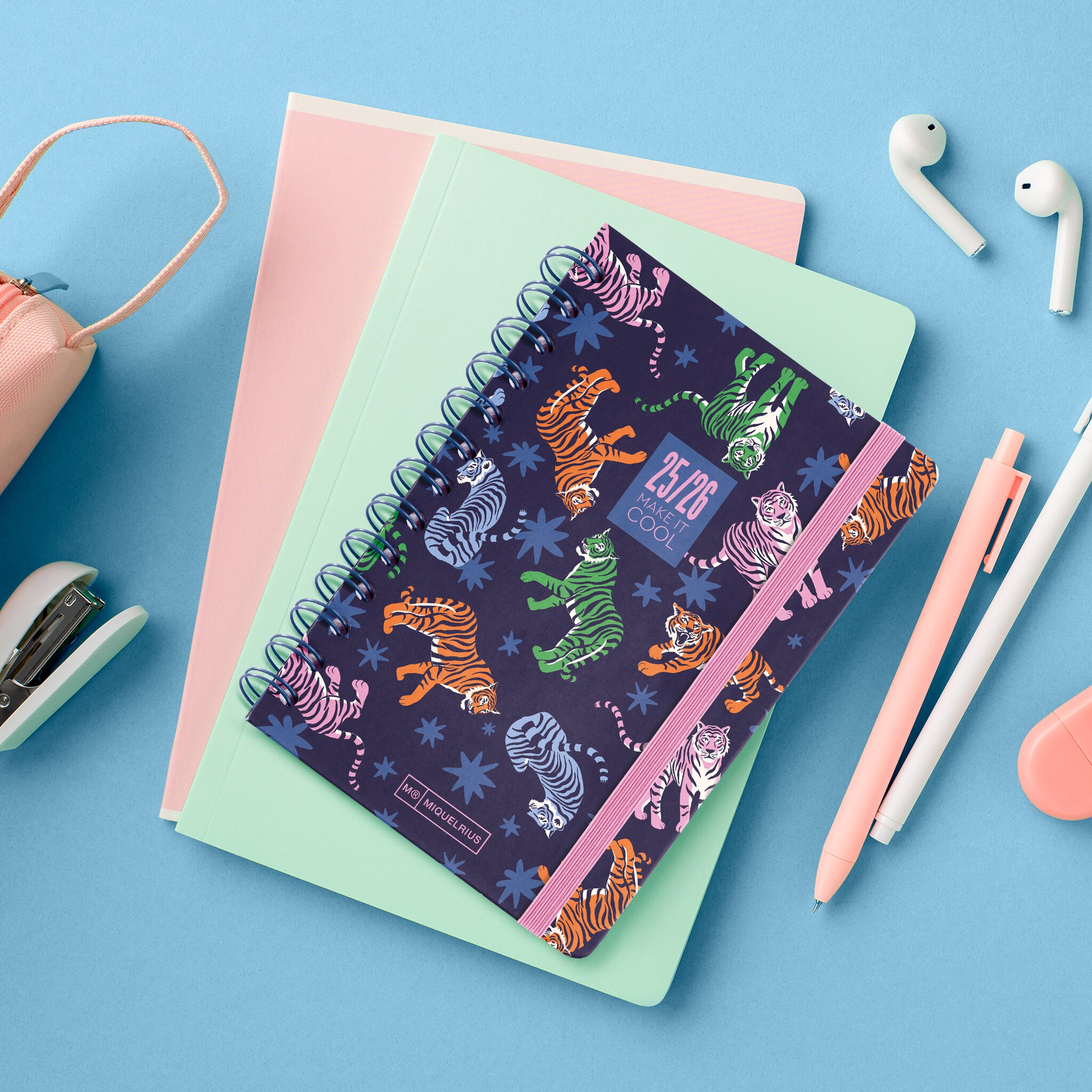 Agenda Escolar Activa Dia Página Tigres 2025-2026 Miquelrius Castelhano Multicolor-9
