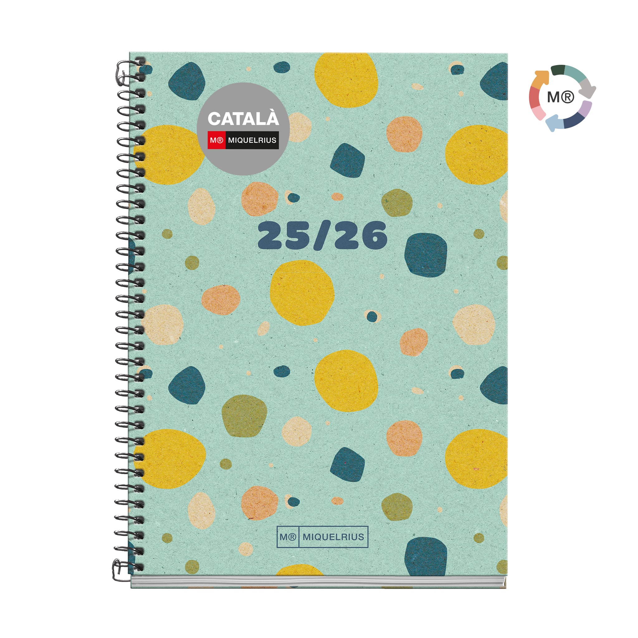 Agenda Escolar Activa Semana Vista Eco Confetti 2025-2026 Miquelrius Catalán Multicolor-1