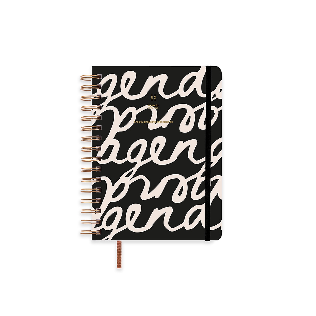 Imagem 0 de Agenda Escolar 12 Meses 2025-2026 168x220 mm 1 Día por Página Noir UO Preto Espanhol