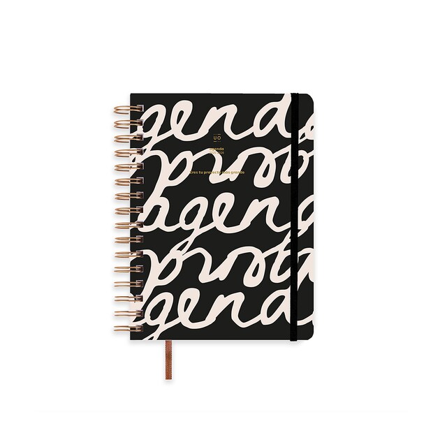 Imagem 0 de Agenda Escolar 12 Meses 2025-2026 168x220 mm 1 Día por Página Noir UO Preto Espanhol