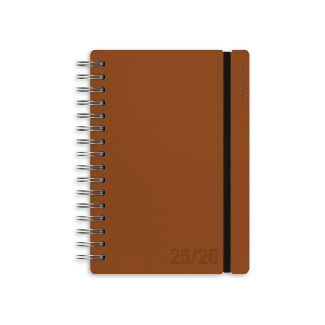 Imagem 0 de Agenda Escolar 2025-2026 Dia por Página A5 Bilingue Vacavaliente em Pele Reciclada Matone