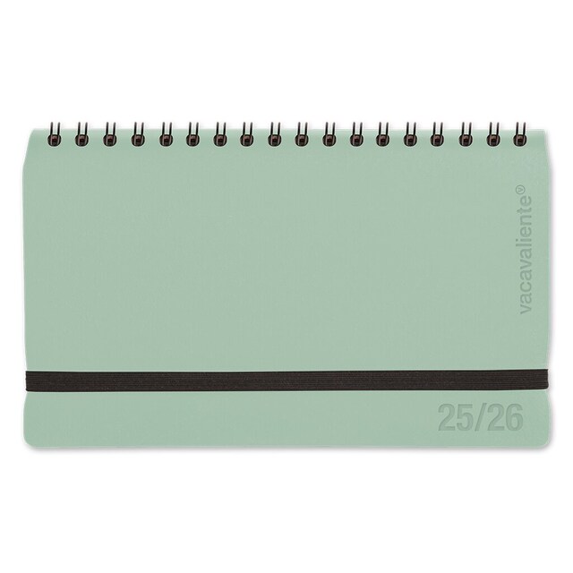Imagem 0 de Agenda Escolar 2025-2026 Vista Semanal Formato de Bolso Vacavaliente Bilingue em Pele Reciclada Mint