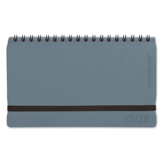 Imagem 0 de Agenda Escolar 2025-2026 Vista Semanal Formato de Bolso Vacavaliente Bilingue em Pele Reciclada Tempest Blue