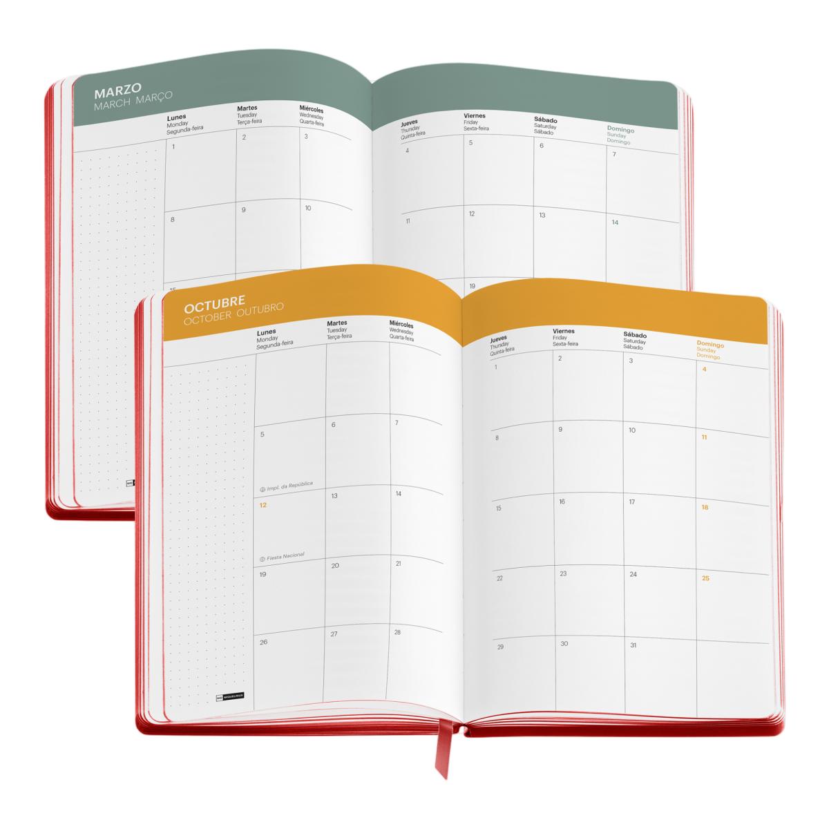 Agenda Escolar 18 Meses Back To Basics 14X19 Semana Vista Rojo 2026-27 Miquelrius Rojo-7