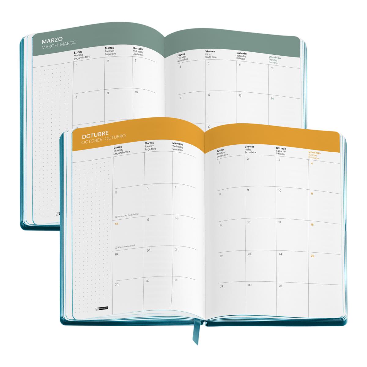 Agenda Escolar 18 Meses Back To Basics 14X19 Semana Vista Petroleo 2026-27 Miquelrius Petróleo-7