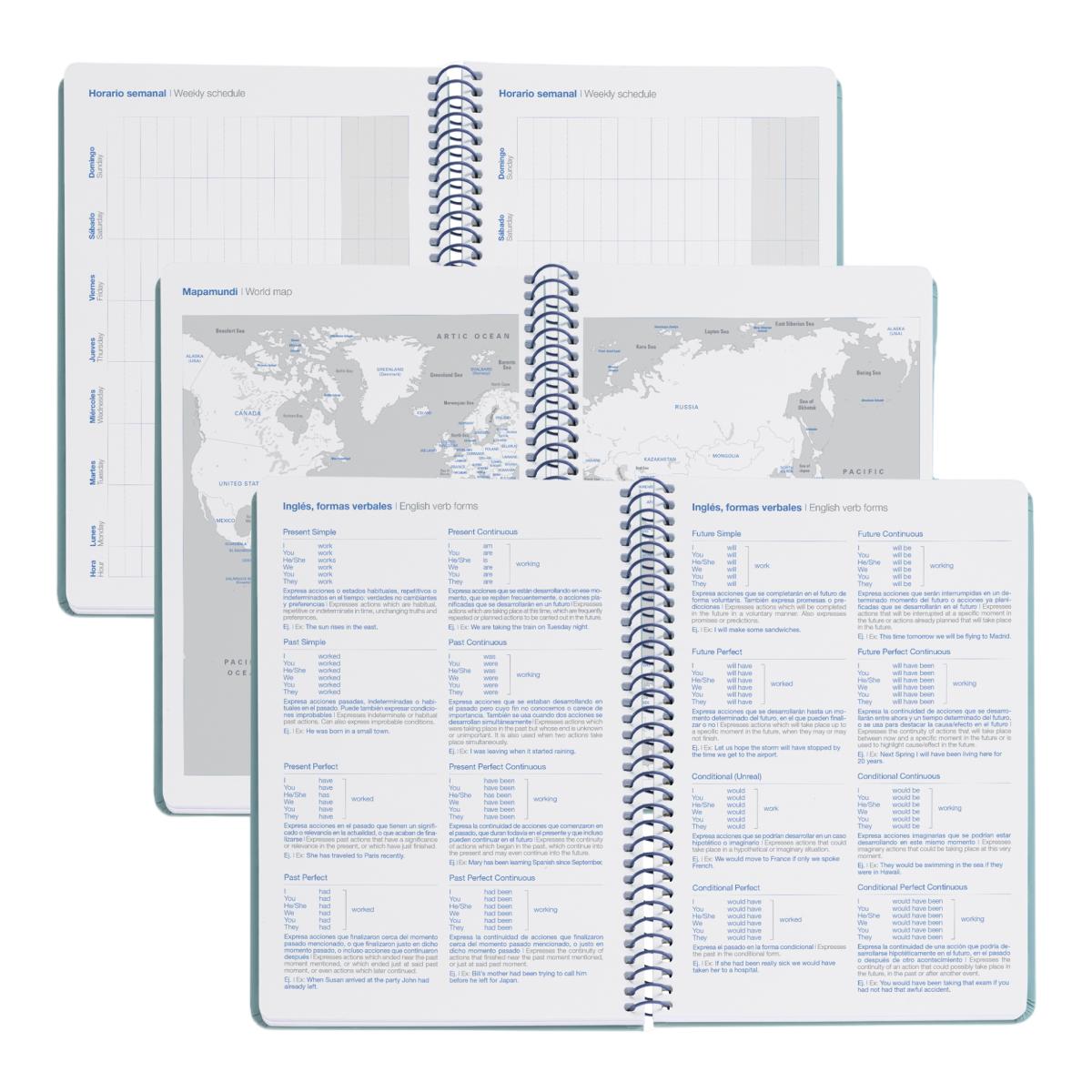 Agenda Escolar Plus Semana Vista Basic Marino 2026-27 Miquelrius Azul marino-3