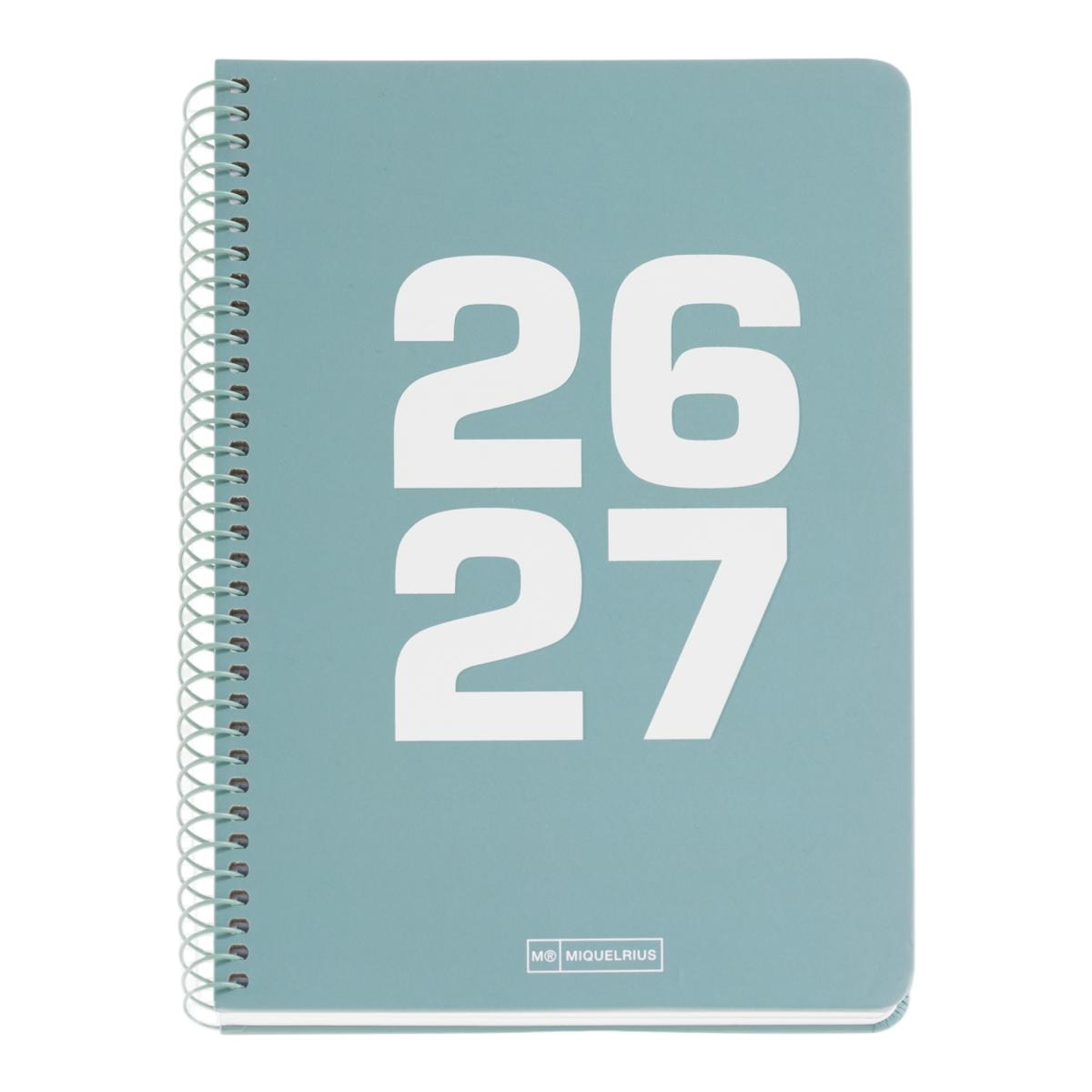 Imagem 0 de Agenda Escolar Plus Dia Página Basic Verde 2026-27 Miquelrius