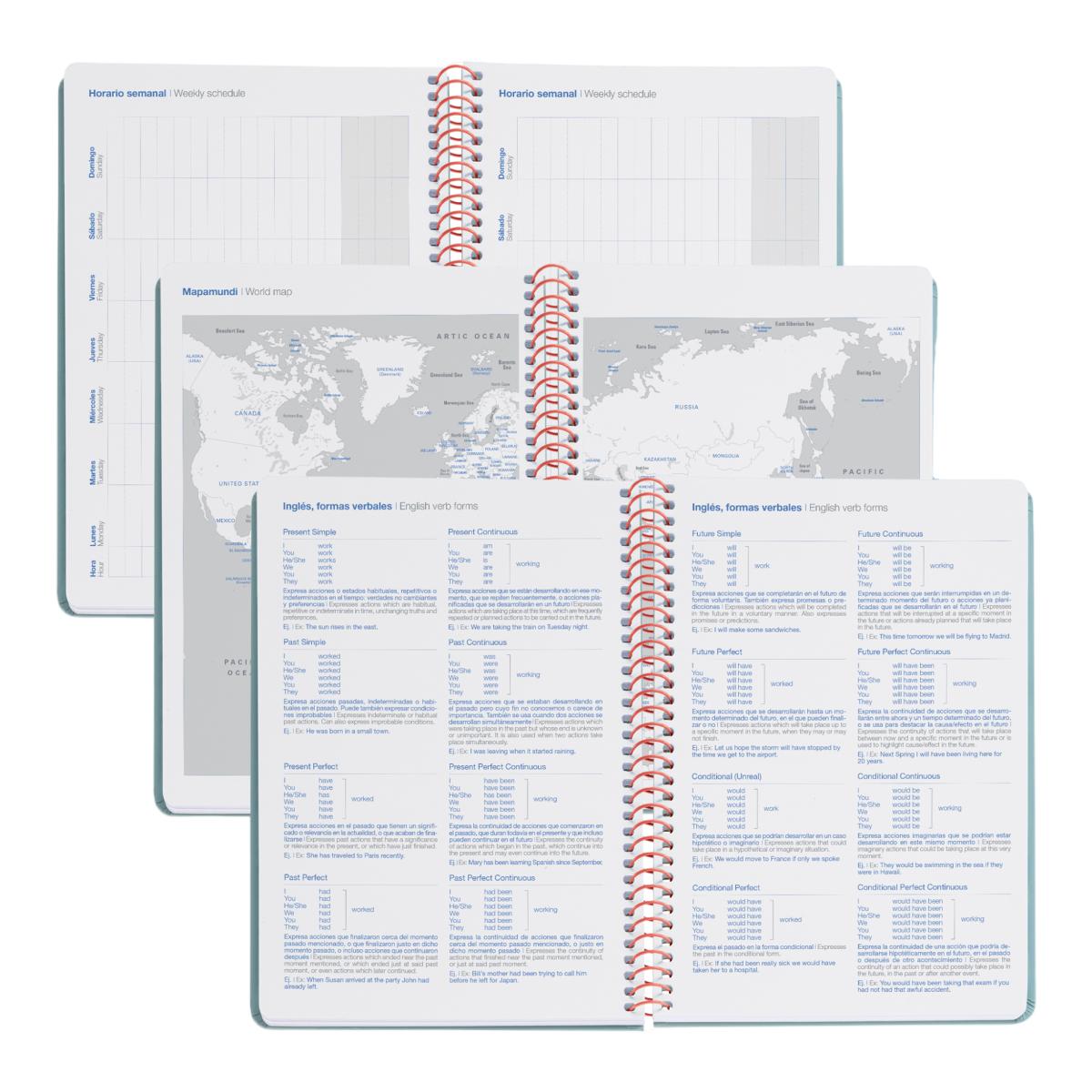 Agenda Escolar Plus Dia Página Basic Coral 2026-27 Miquelrius Coral-3