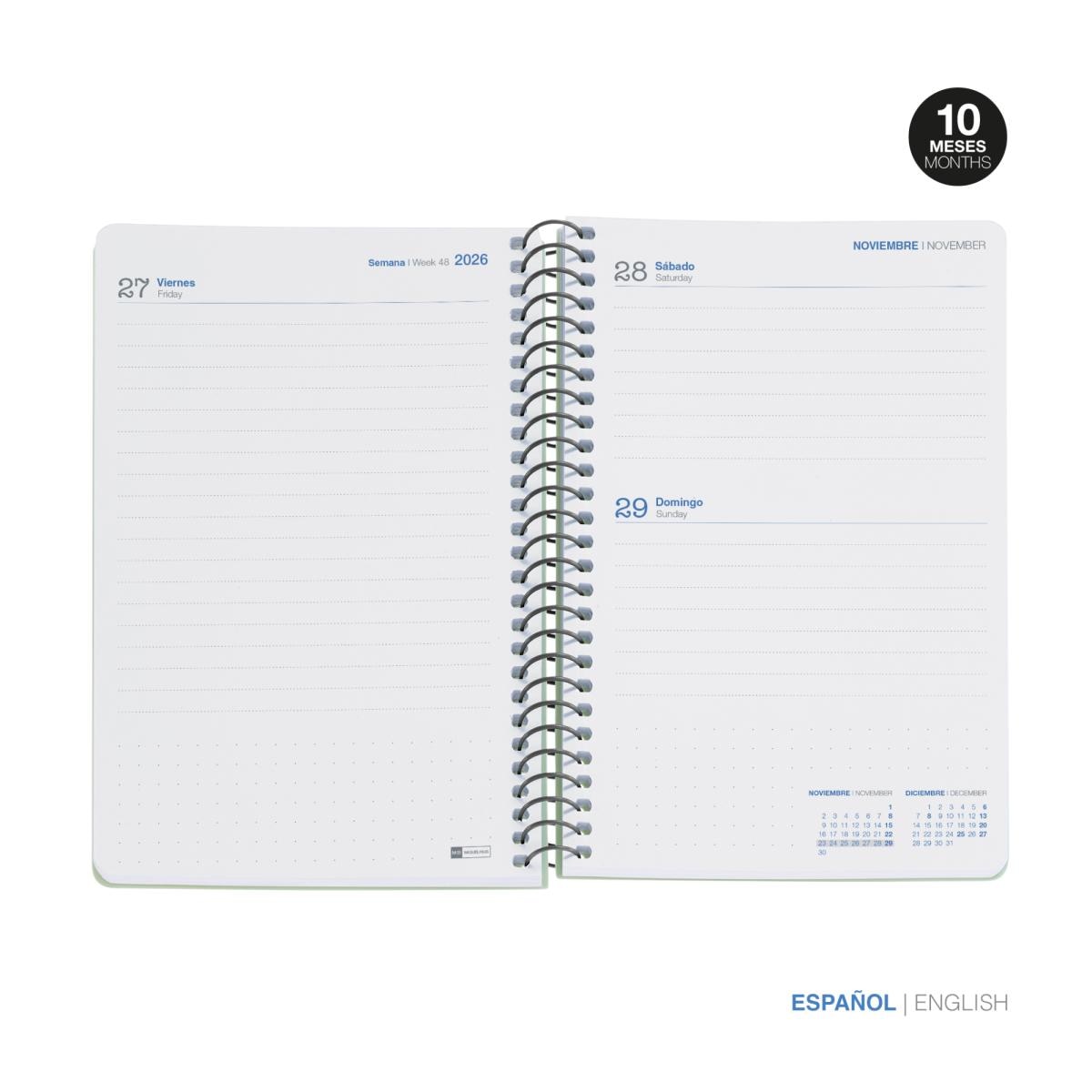 Agenda Escolar Activa Día Página Lab Negro 2026-27 Miquelrius Negro-2
