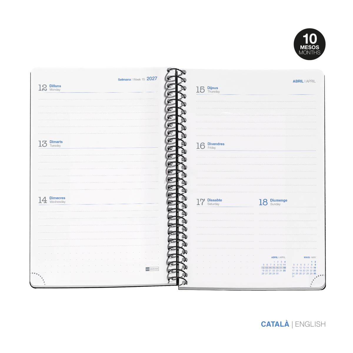 Agenda Escolar Activa Semana Vista Catalán Design Freedom 2026-27 Miquelrius Multicolor-2