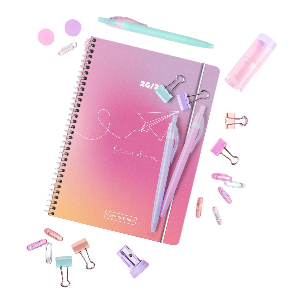Agenda Escolar Activa Dia Página Design Freedom 2026-27 Miquelrius Multicolor-10