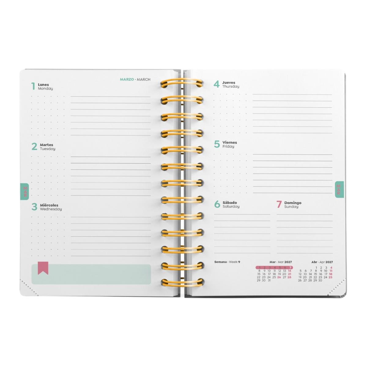 Agenda Escolar Activa Semana Vista Soles 2026-27 Miquelrius Multicolor-2