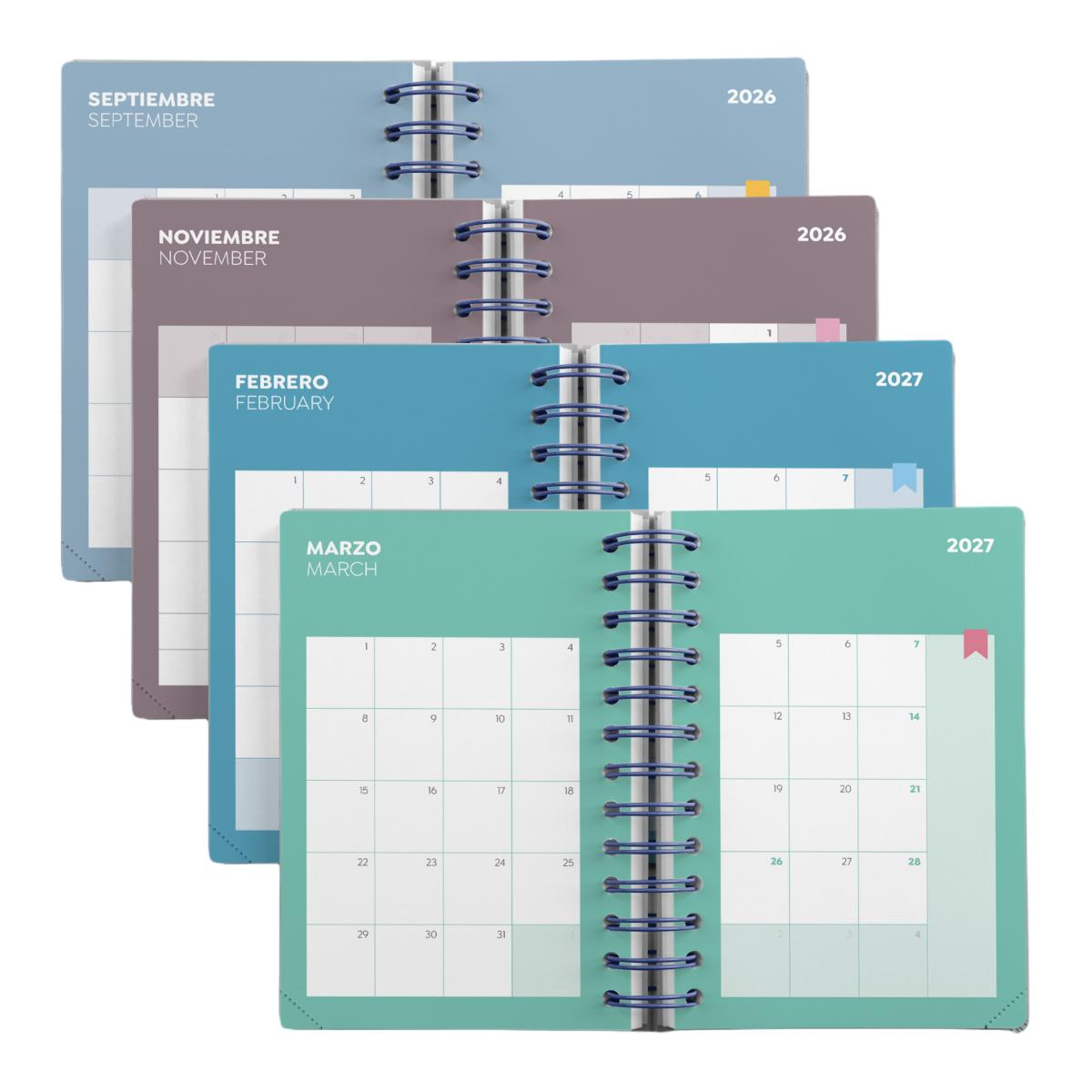 Agenda Escolar Activa Semana Vista Spring 2026-27 Miquelrius Multicolor-5