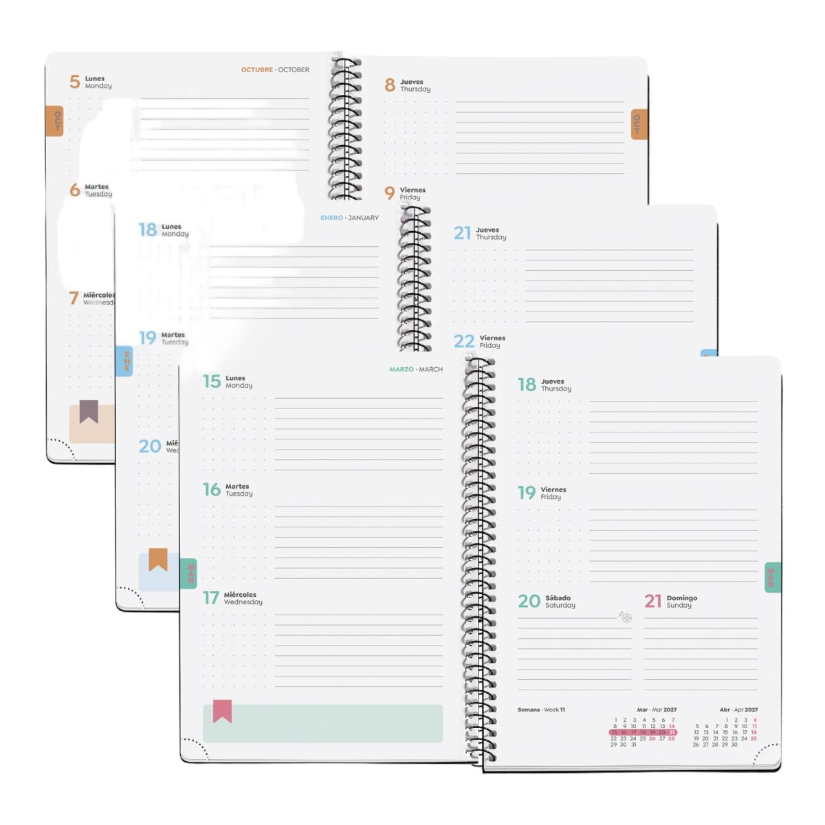 Agenda Escolar Plus Semana Vista Summery 2026-27 Miquelrius Multicolor-8