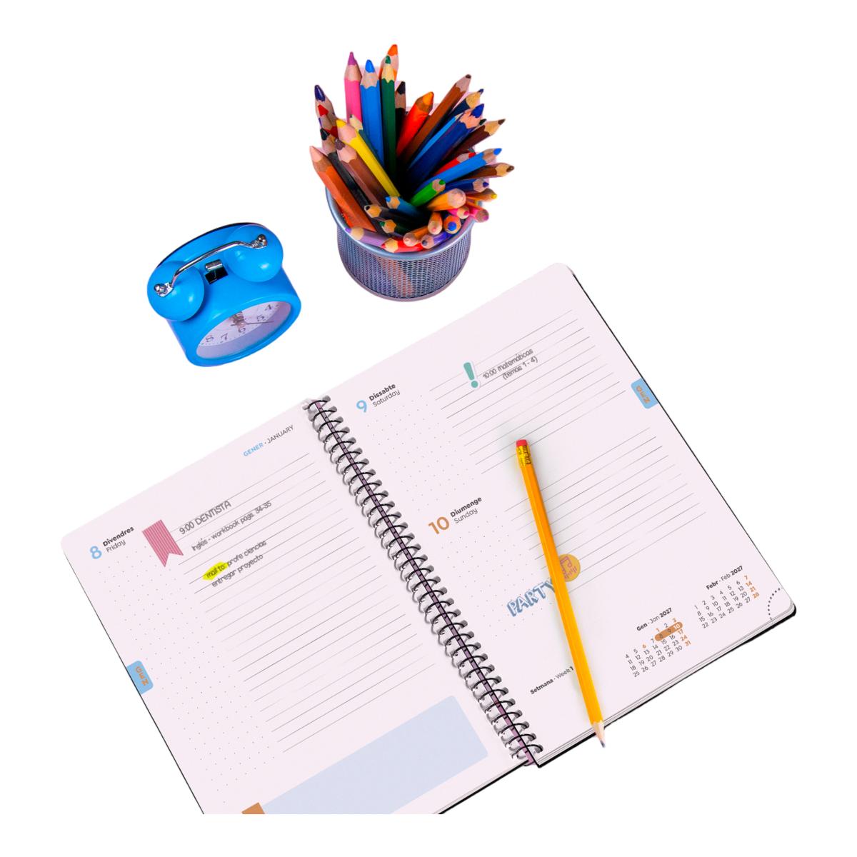 Agenda Escolar Plus Dia Página Summery 2026-27 Miquelrius Multicolor-11