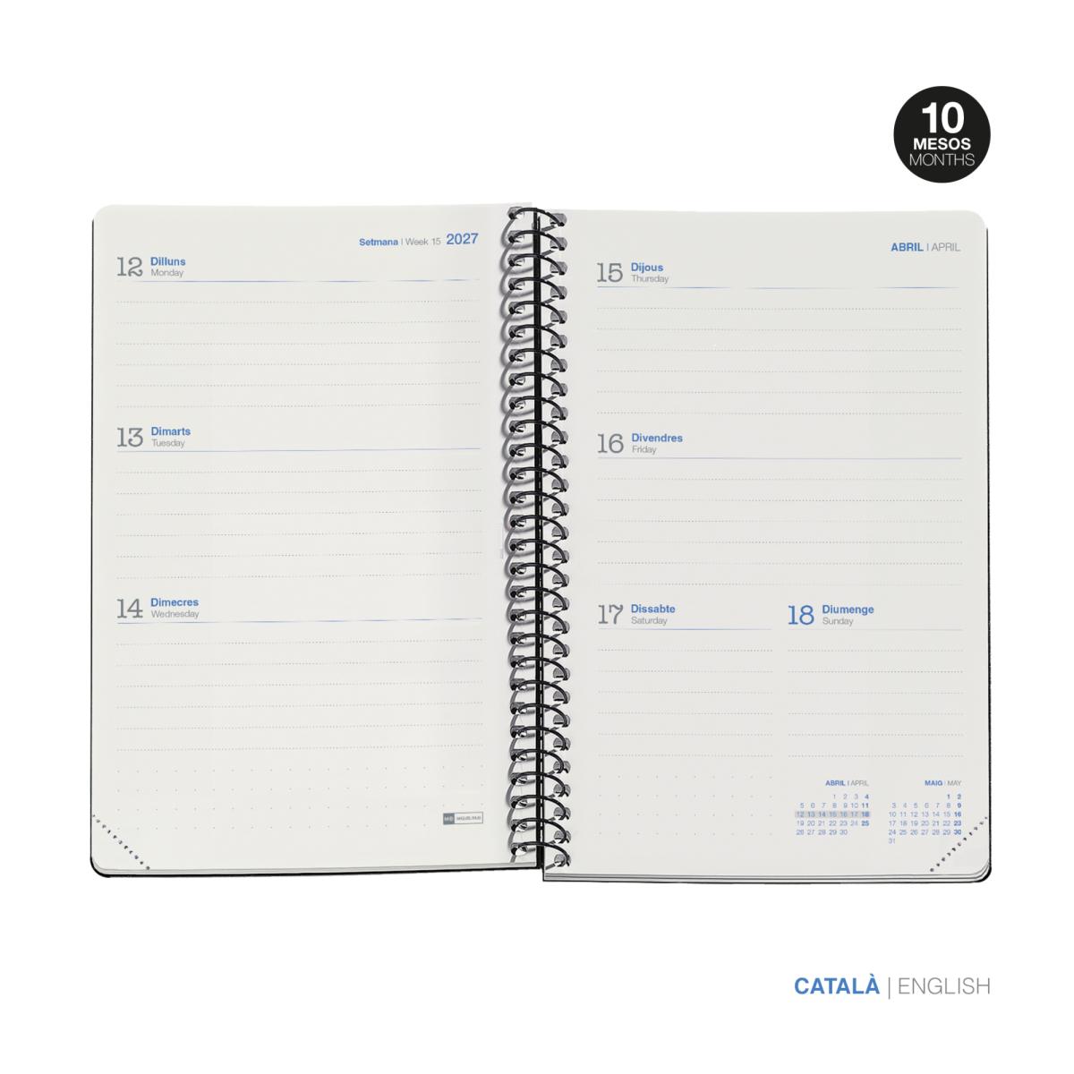 Agenda Escolar Activa Semana Vista Catalán Reciclada Ocean 2026-27 Miquelrius Multicolor-2