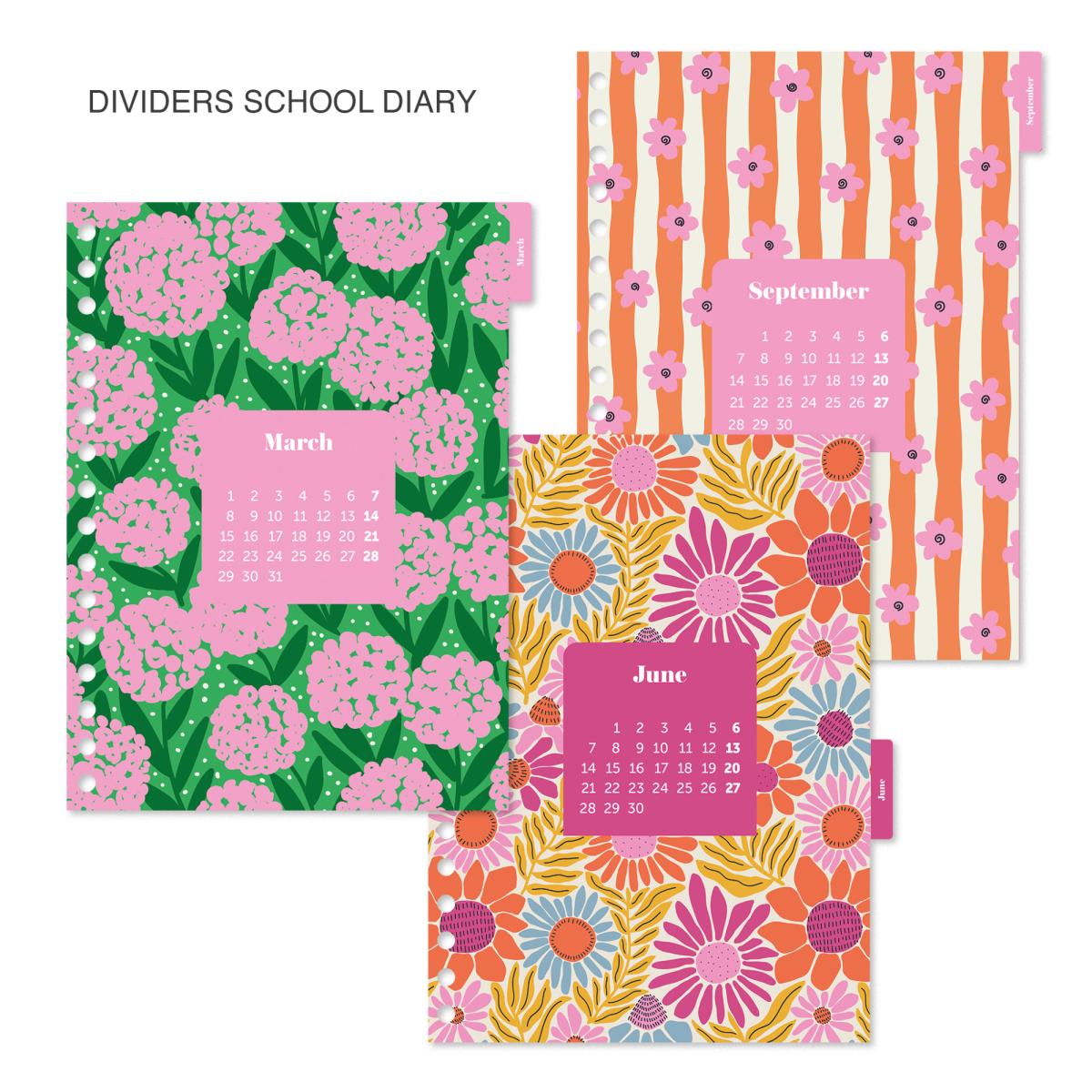 Agenda Escolar Plus Wire-O Semana Vista Blue Garden Hutter 2026-27 Miquelrius Multicolor-5