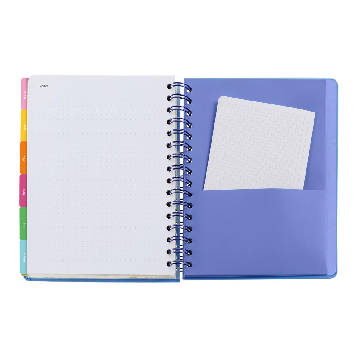 Agenda Escolar Plus Wire-O Día Página Sunny Lines Hutter 2026-27 Miquelrius Multicolor-4