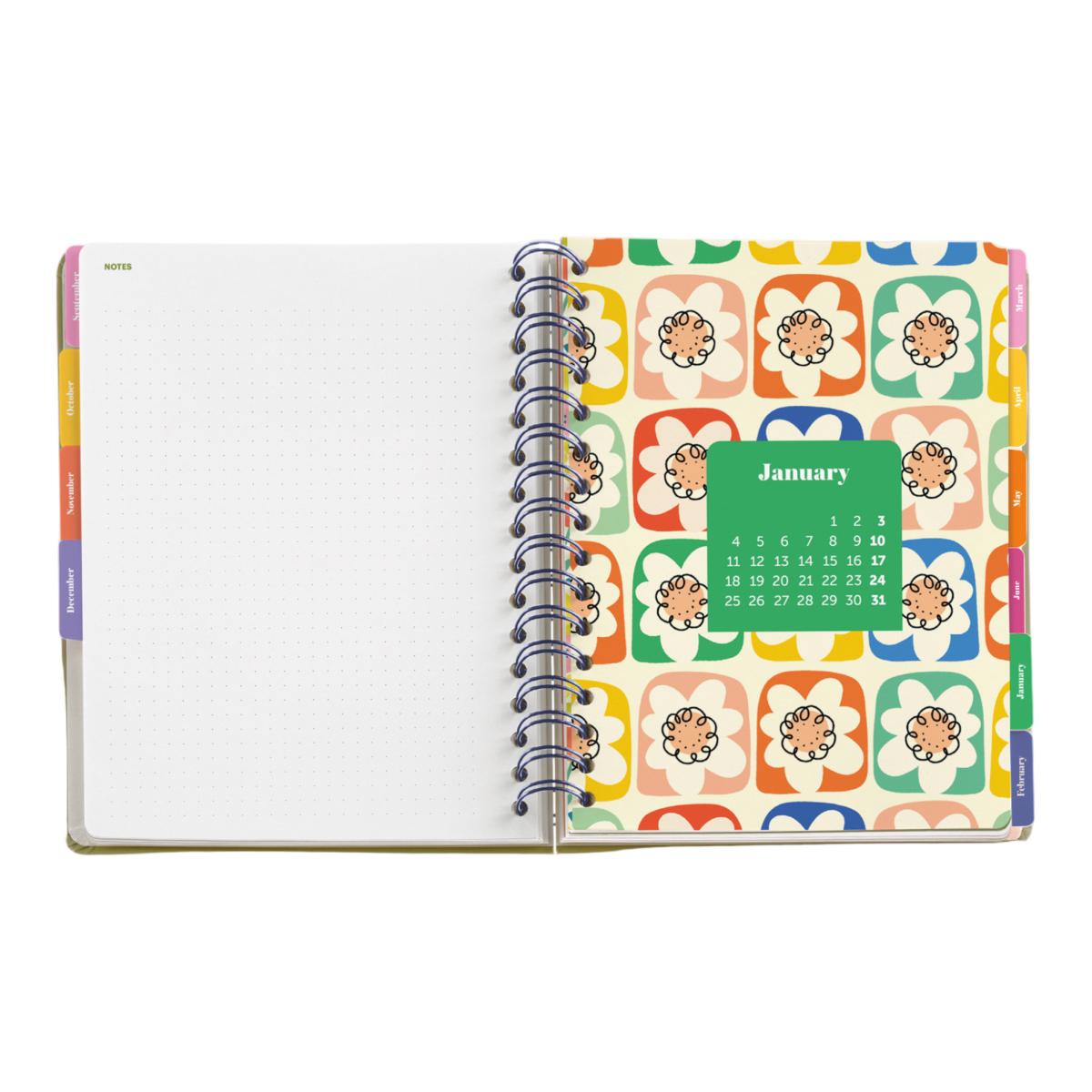 Agenda Escolar Plus Wire-O Día Página Sunny Lines Hutter 2026-27 Miquelrius Multicolor-6