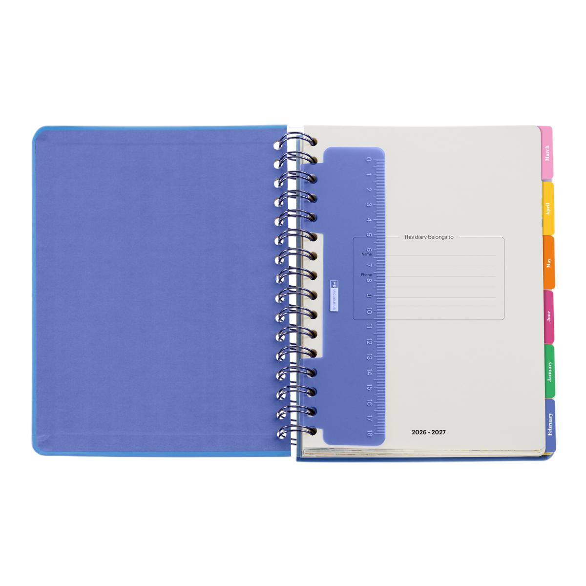 Agenda Escolar Plus Wire-O Día Página Sunny Lines Hutter 2026-27 Miquelrius Multicolor-7