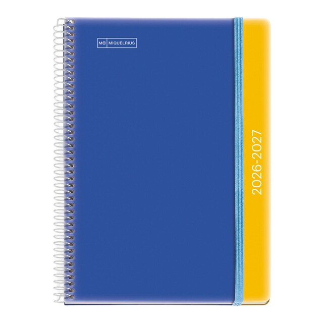 Agenda Escolar Plus Semana Vista Duo Blue-Mustard 2026-27 Miquelrius