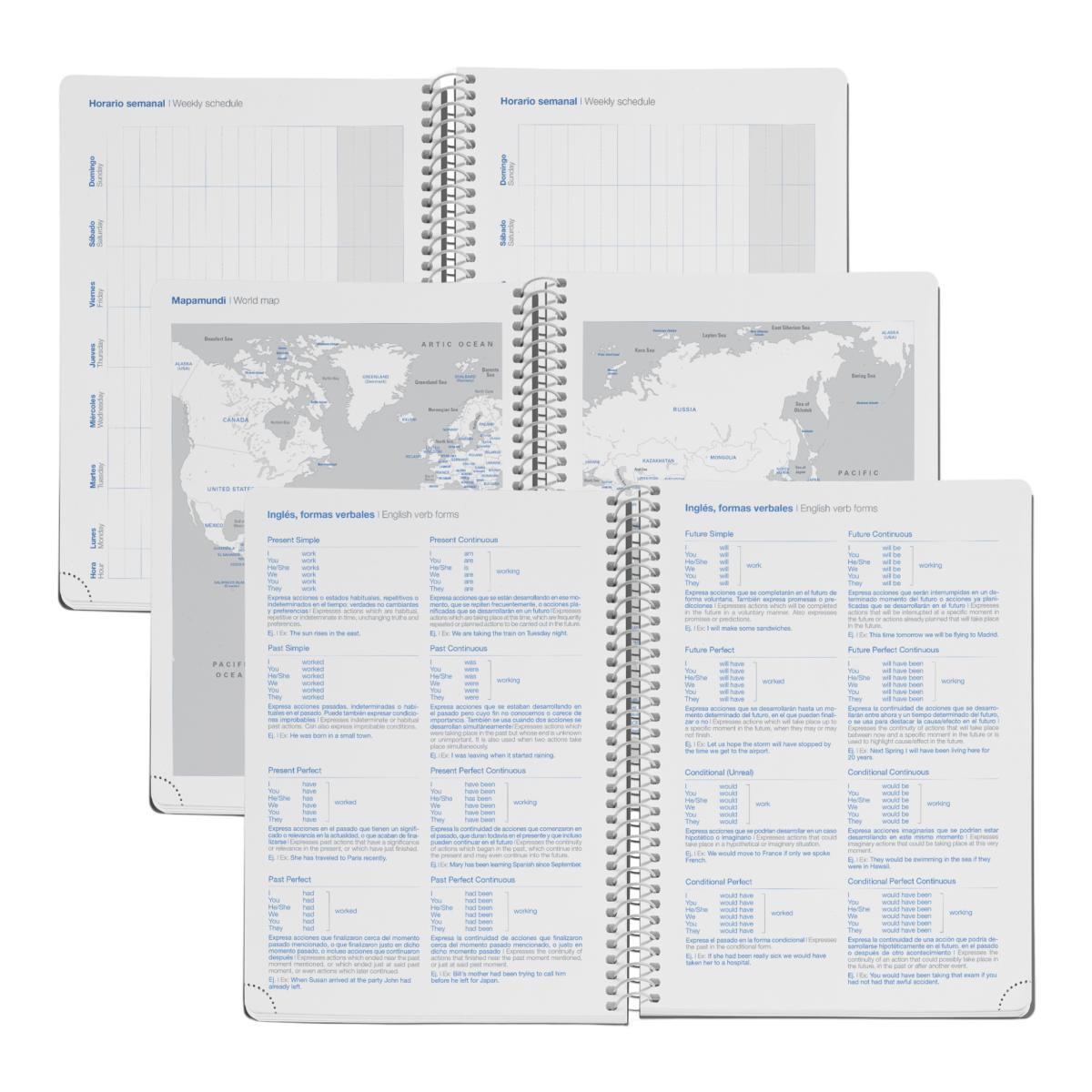 Agenda Escolar Plus Semana Vista Duo Blue-Mustard 2026-27 Miquelrius Multicolor-3