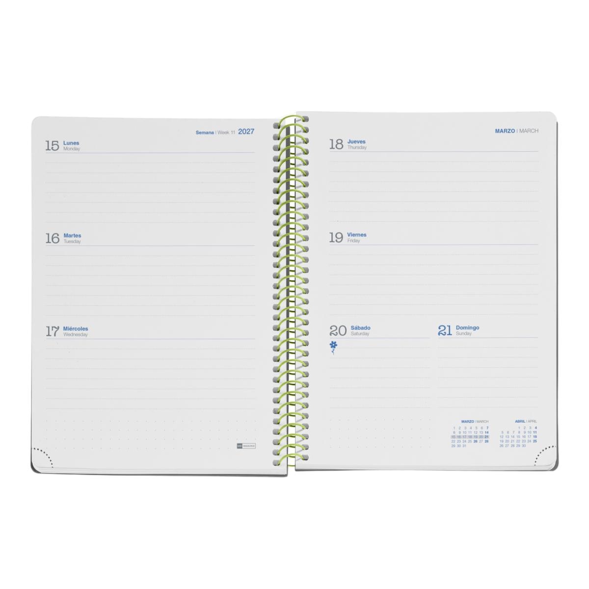Agenda Escolar Plus Semana Vista Duo Green-Lime 2026-27 Miquelrius Multicolor-2