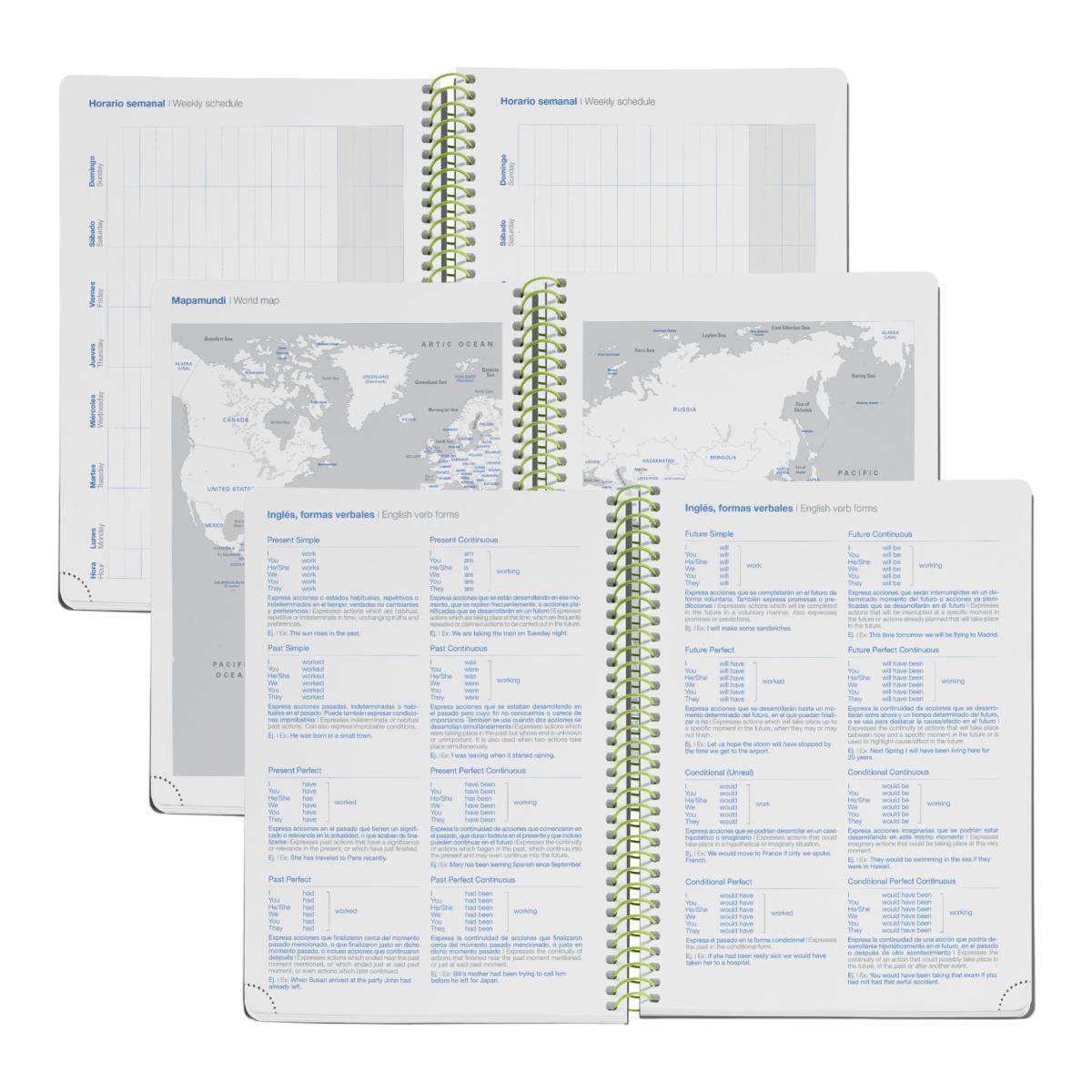 Agenda Escolar Plus Semana Vista Duo Green-Lime 2026-27 Miquelrius Multicolor-3