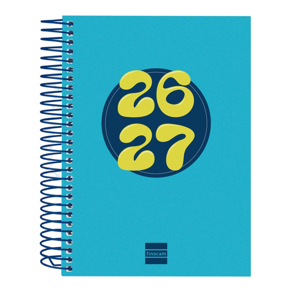 Imagen 0 de Agenda curso 2026-2027 Cool 8º-120x164 mm 1 día página Finocam azul multilingüe
