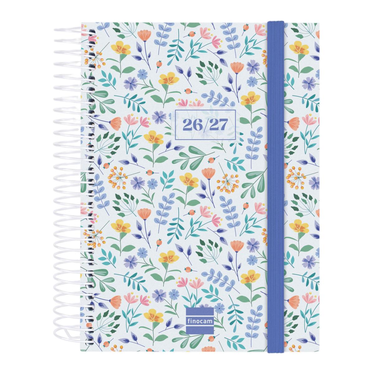 Imagen 0 de Agenda curso 2026-2027 Secundaria 8º-120x164 mm 1 día página Fiori Finocam multilingüe