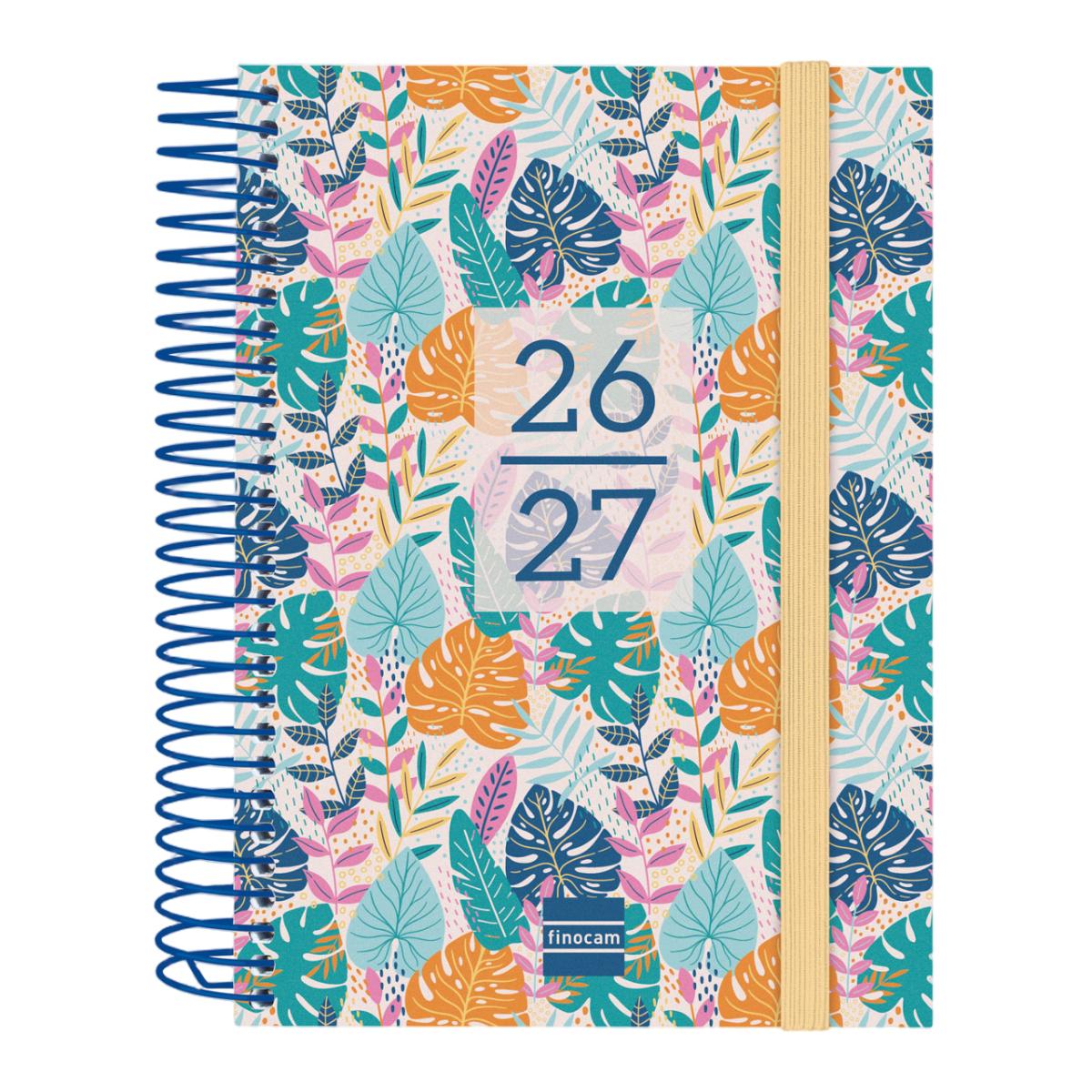 Imagen 0 de Agenda curso 2026-2027 Secundaria 8º-120x164 mm 1 día página Tropical Finocam multilingüe