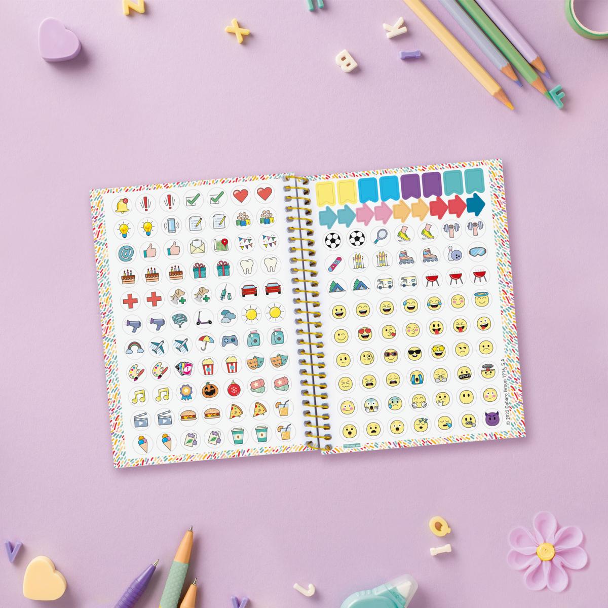 Agenda curso 2026-2027 Secundaria 8º-120x164 mm 1 día página Shine Finocam multilingüe Multicolor-4