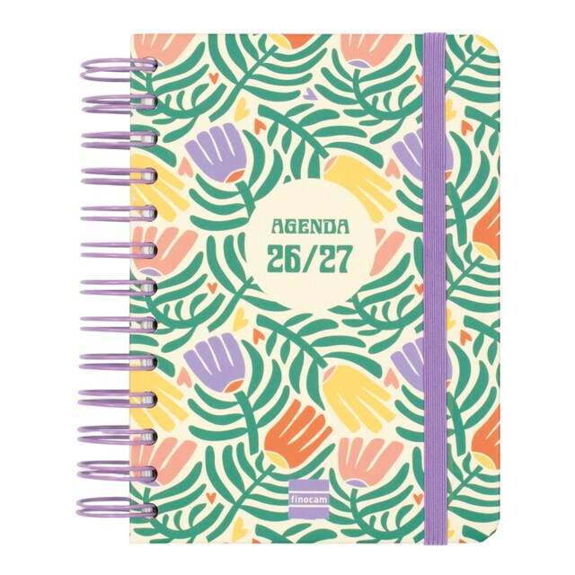 Agenda curso 2026-2027 Cosmo 8º-120x169 mm 1 día página Garden Finocam