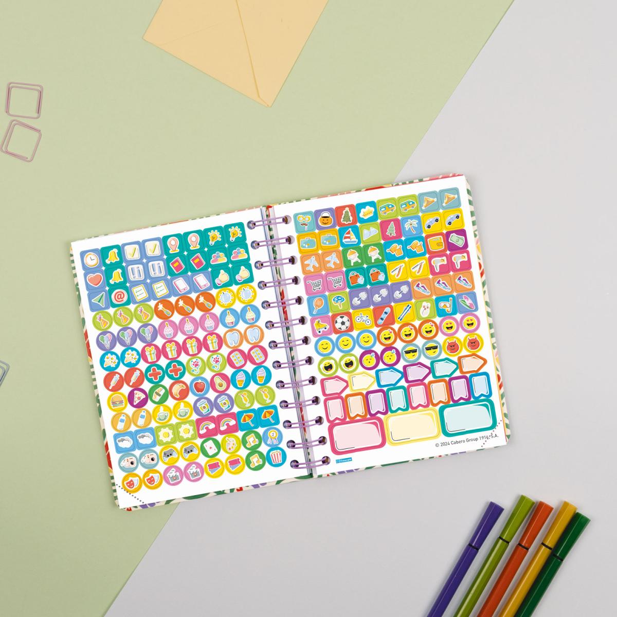 Agenda curso 2026-2027 Cosmo 8º-120x169 mm 1 día página Garden Finocam Multicolor-5
