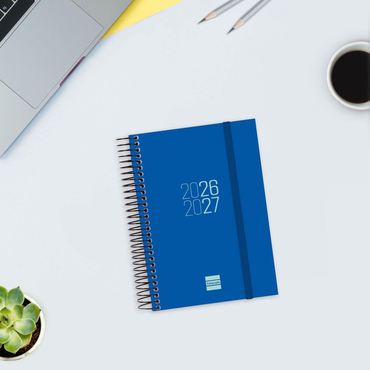 Agenda curso 2026-2027 Espir E8-120x171 mm 1 día página Finocam azul Azul-2