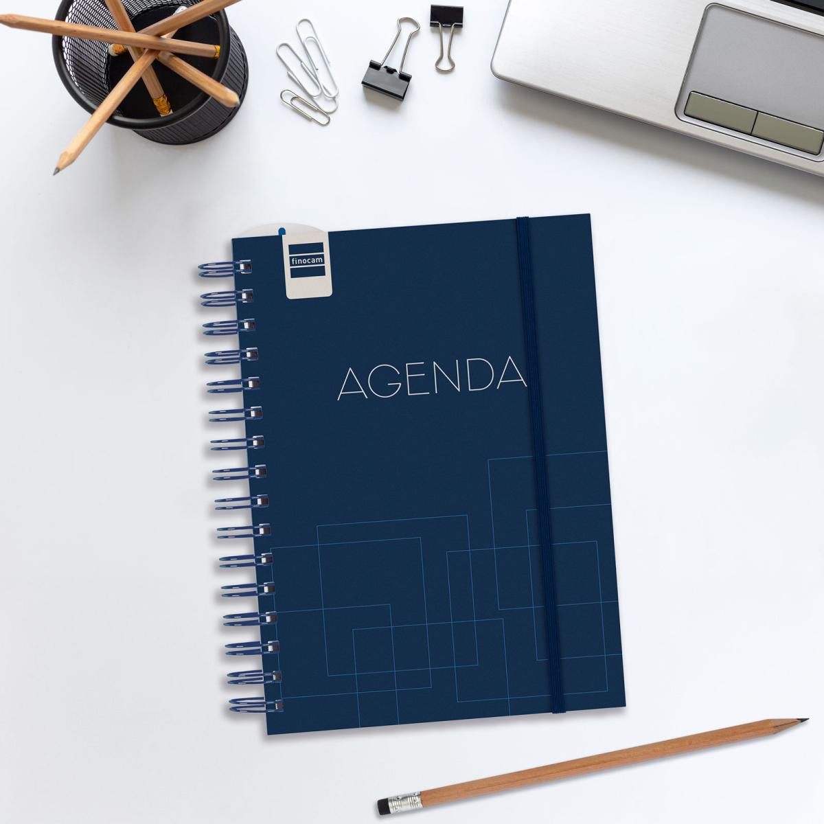 Agenda Curso 2026-2027 Institut 4º-155x215 mm Vista Semanal vertical Multilingüe - Azul Azul-2