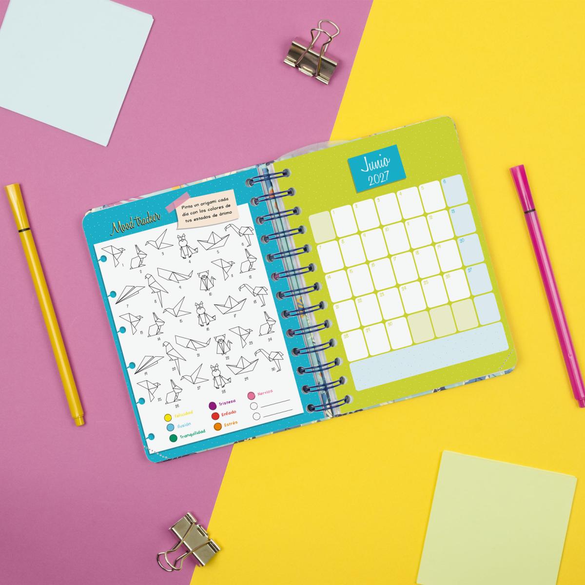 Agenda curso 2026-2027 Talkual 8º-120x169 mm semana vista horizontal Destino Finocam Multicolor-5