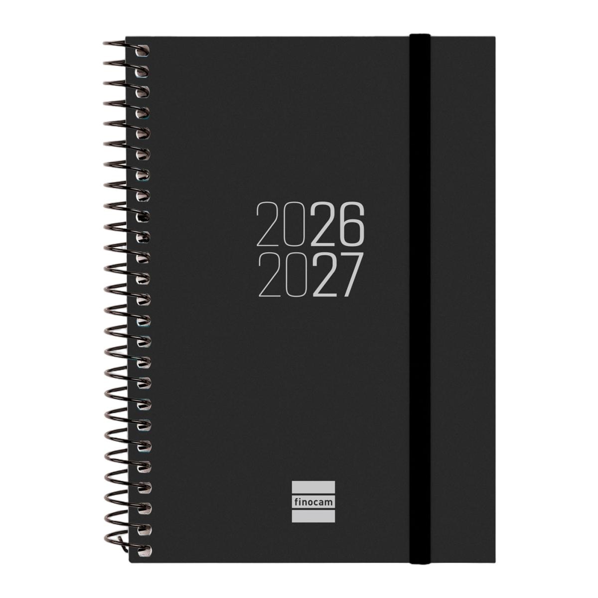 Imagen 0 de Agenda curso 2026-2027 Espir E8-120x171 mm semana vista horizontal Finocam negro catalán