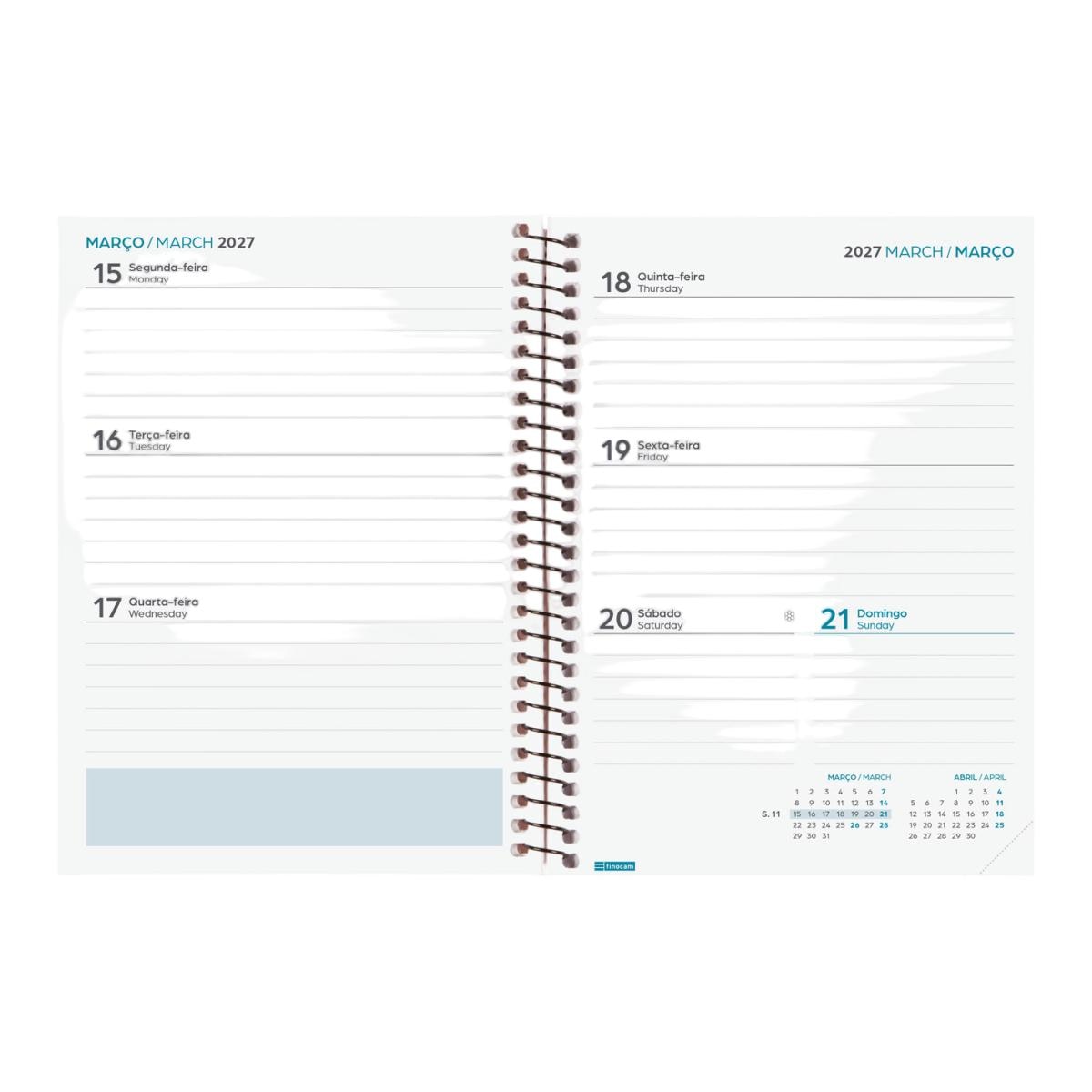 Agenda Curso 2026-2027 Gamma 8º-120x164 mm Vista Semanal Horizontal Colors Portugués Multilingüe Multicolor-4