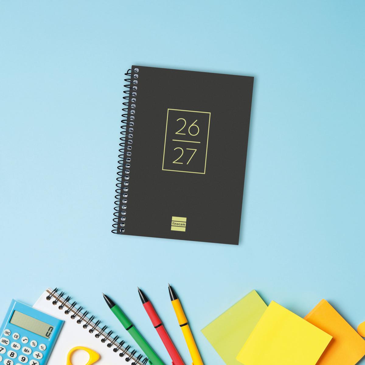 Agenda Curso 2026-2027 Gamma 8º-120x164 mm 1 Día por Página Portugués Multilingüe - Preto Preto-2