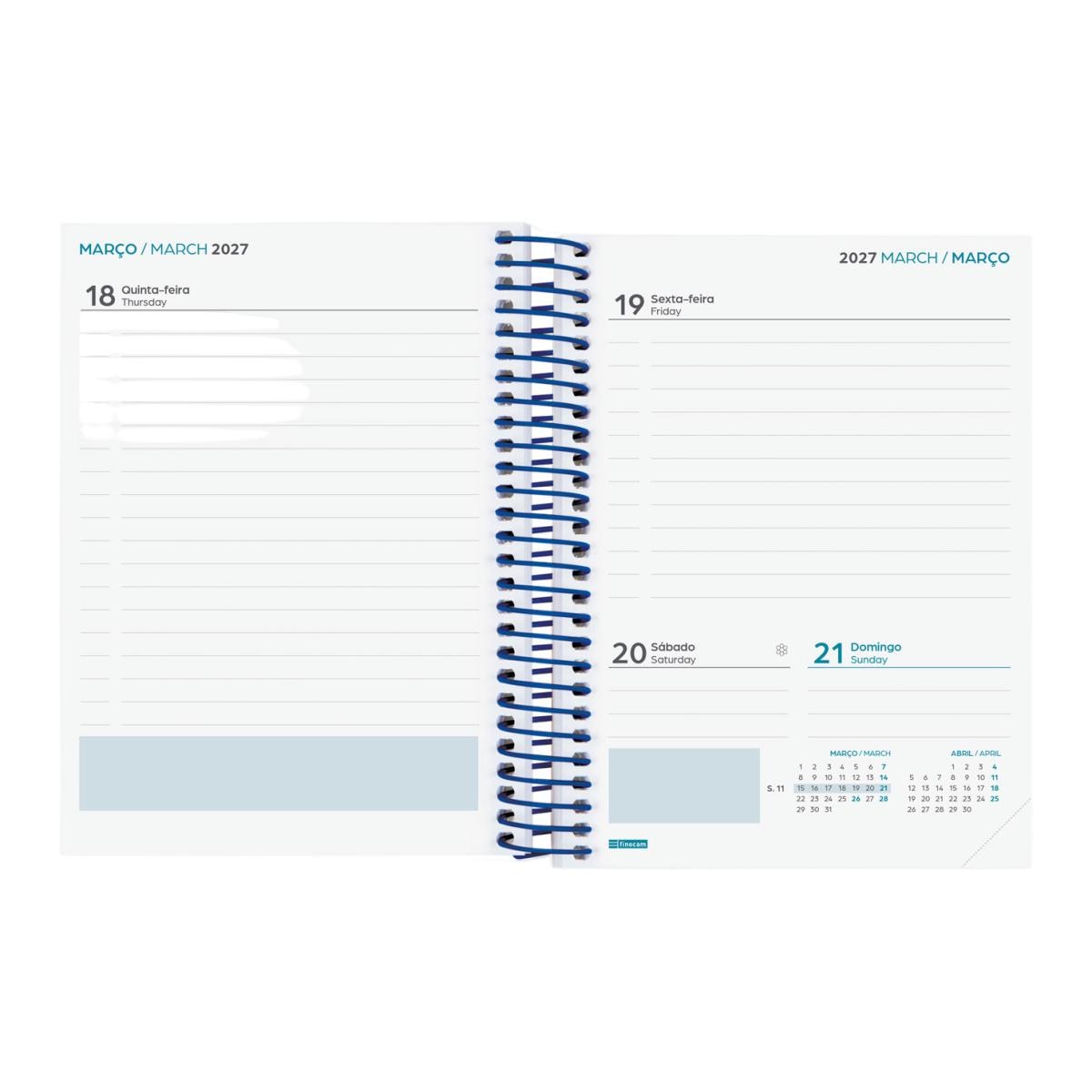 Agenda Curso 2026-2027 Gamma 8º-120x164 mm 1 Día por Página Tropical Portugués Multilingüe Multicolor-4