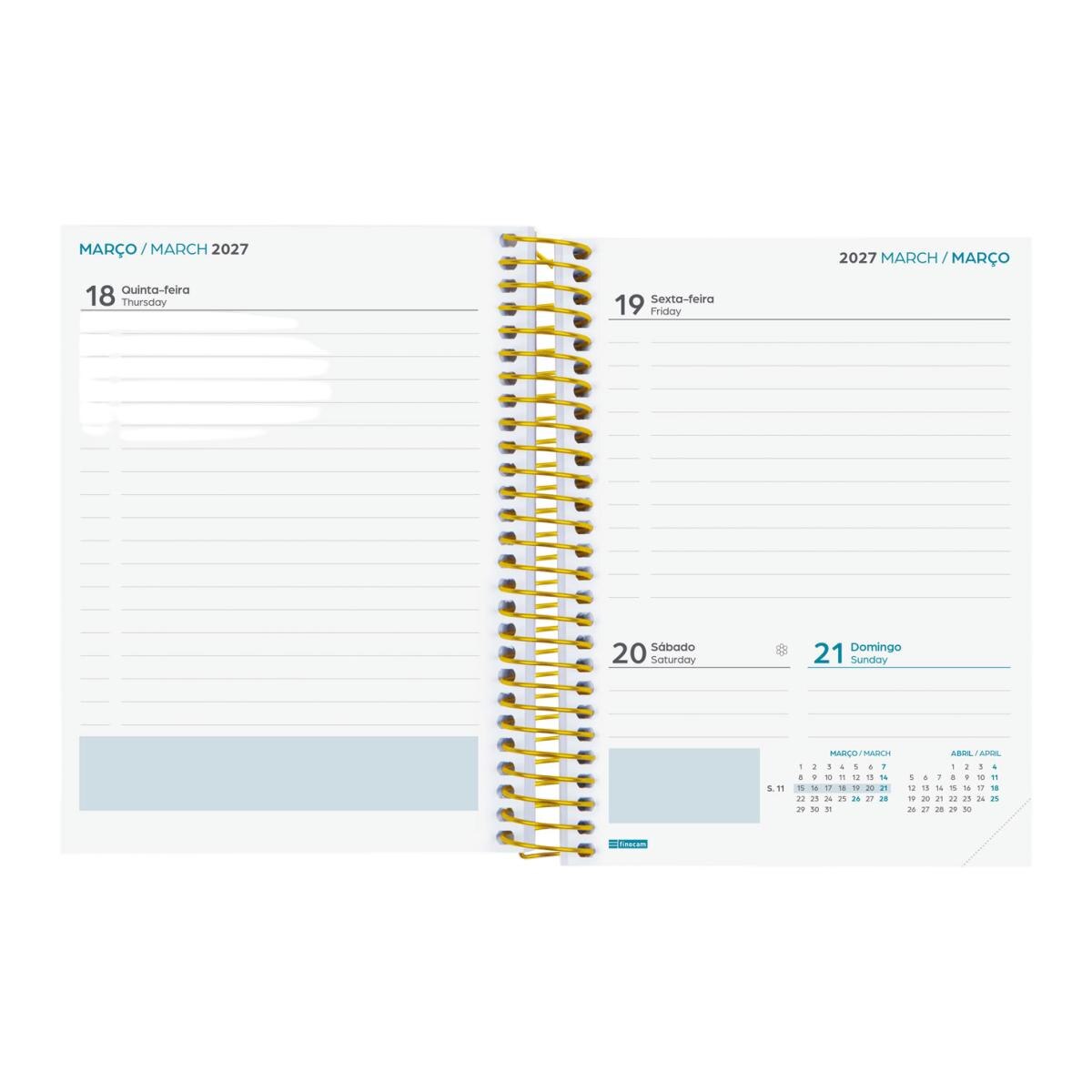 Agenda Curso 2026-2027 Gamma 8º-120x164 mm 1 Día por Página Shine Portugués Multilingüe Multicolor-4
