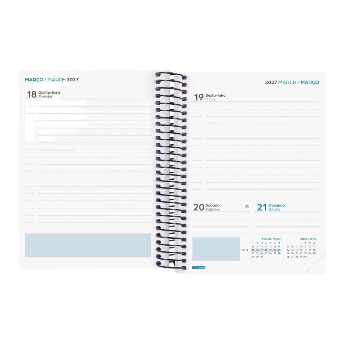 Agenda Curso 2026-2027 Gamma 8º-120x164 mm 1 Dia por Página Colors Portugués Multilingüe Multicolor-4