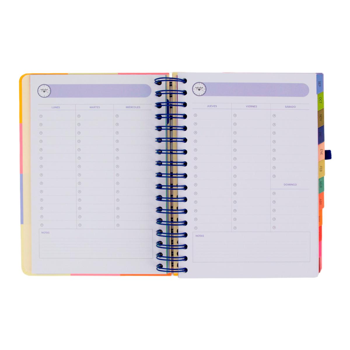 Agenda Escolar Mr. Wonderful 2026 2027 vista diaria. La pausa perfecta 6